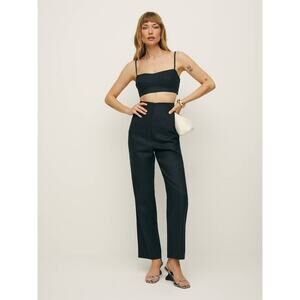 Reformation Colton Linen Pant - 2 - Black